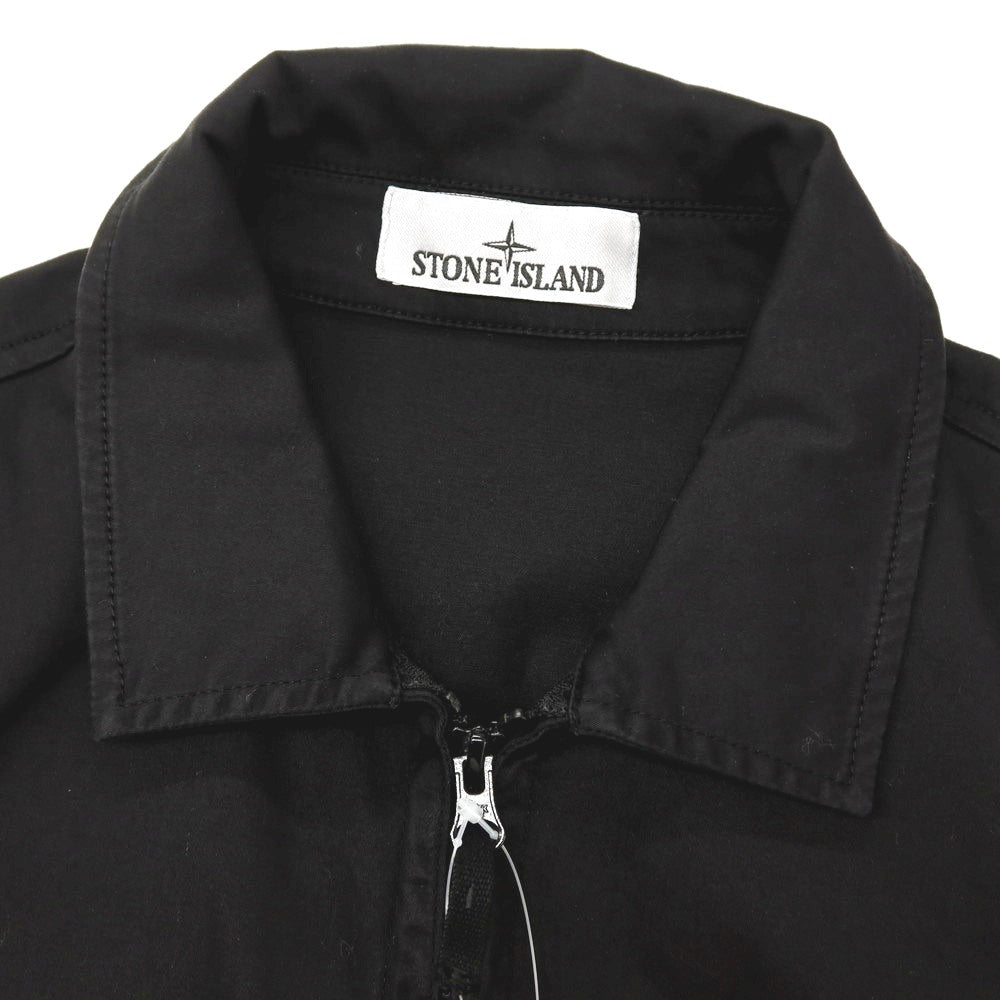 【中古】ストーンアイランド STONE ISLAND ストレッチ コットン ダブルジップ ブルゾン ブラック【 M 】【 状態ランクB 】【 メンズ 】 []