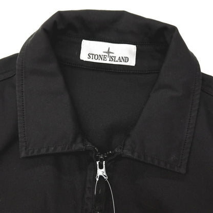 【中古】ストーンアイランド STONE ISLAND ストレッチ コットン ダブルジップ ブルゾン ブラック【 M 】【 状態ランクB 】【 メンズ 】 []
