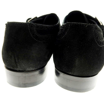 【中古】ポルペッタ polpetta スエード モンクストラップ ドレスシューズ ブラック【 40 】【 状態ランクB 】【 メンズ 】