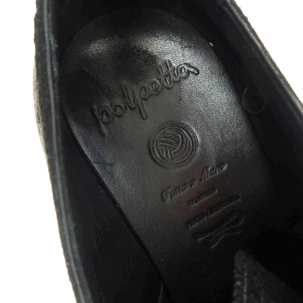 【中古】ポルペッタ polpetta スエード モンクストラップ ドレスシューズ ブラック【 40 】【 状態ランクB 】【 メンズ 】