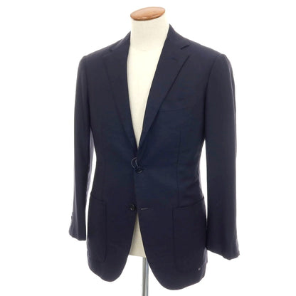 【中古】ビームスエフ BEAMS F ウール 3B テーラードジャケット ネイビー【サイズ95】【 状態ランクC 】【 メンズ 】