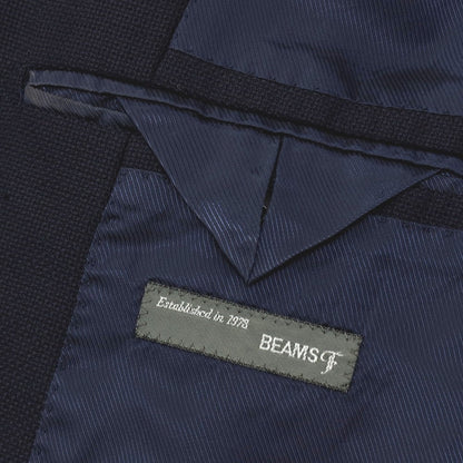 【中古】ビームスエフ BEAMS F ウール 3B テーラードジャケット ネイビー【サイズ95】【 状態ランクC 】【 メンズ 】