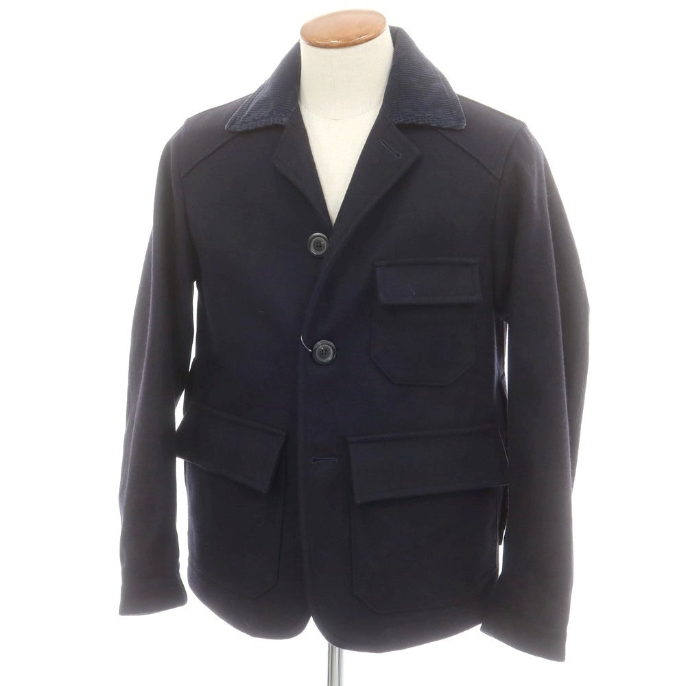 【中古】ドッピアアー DOPPIAA ウールナイロン 中綿入り ジャケット ブルゾン ダークネイビー【 46 】【 状態ランクB 】【 メンズ 】