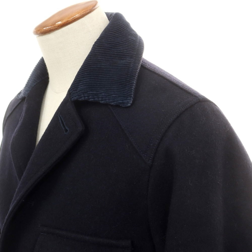 【中古】ドッピアアー DOPPIAA ウールナイロン 中綿入り ジャケット ブルゾン ダークネイビー【 46 】【 状態ランクB 】【 メンズ 】