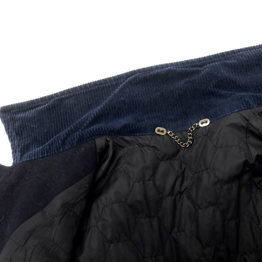 【中古】ドッピアアー DOPPIAA ウールナイロン 中綿入り ジャケット ブルゾン ダークネイビー【 46 】【 状態ランクB 】【 メンズ 】