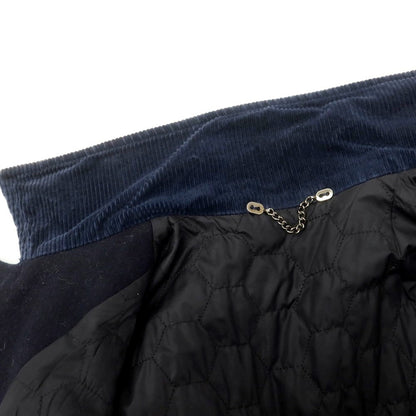 【中古】ドッピアアー DOPPIAA ウールナイロン 中綿入り ジャケット ブルゾン ダークネイビー【 46 】【 状態ランクB 】【 メンズ 】