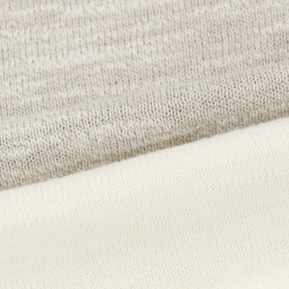 【中古】メッサジェリエ MESSAGERIE コットン クルーネック プルオーバーニット グレージュxホワイト【サイズS】【 状態ランクA 】【 メンズ 】