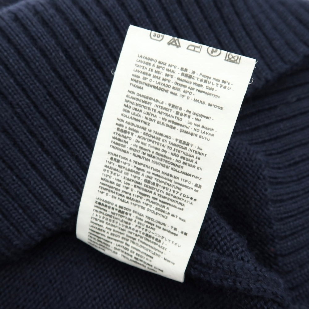 【中古】エグジビット EXIBIT ウールアクリル クルーネック プルオーバーニット ネイビーxホワイト【 M 】【 状態ランクA 】【 メンズ 】