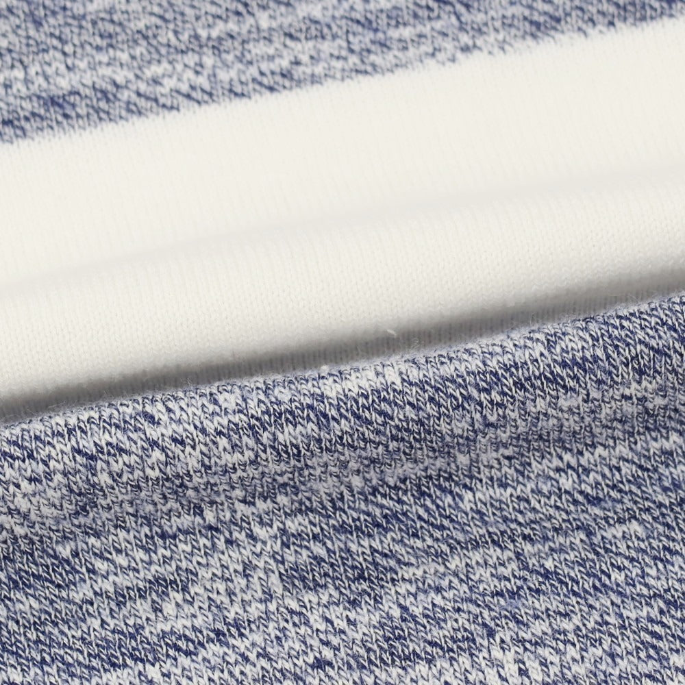 【中古】エムキュージェイ MQJ コットンアクリル ボーダー クルーネック プルオーバーニット ネイビーxホワイト【サイズM】【 状態ランクA 】【 メンズ 】