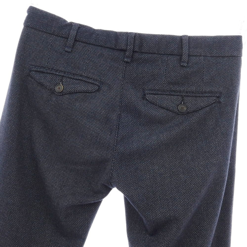 【中古】ミース MYTHS COLORED CHAIN ストレッチ ポリエステルレーヨン カジュアルスラックスパンツ ネイビーxグレー【 46 】【 状態ランクA 】【 メンズ 】