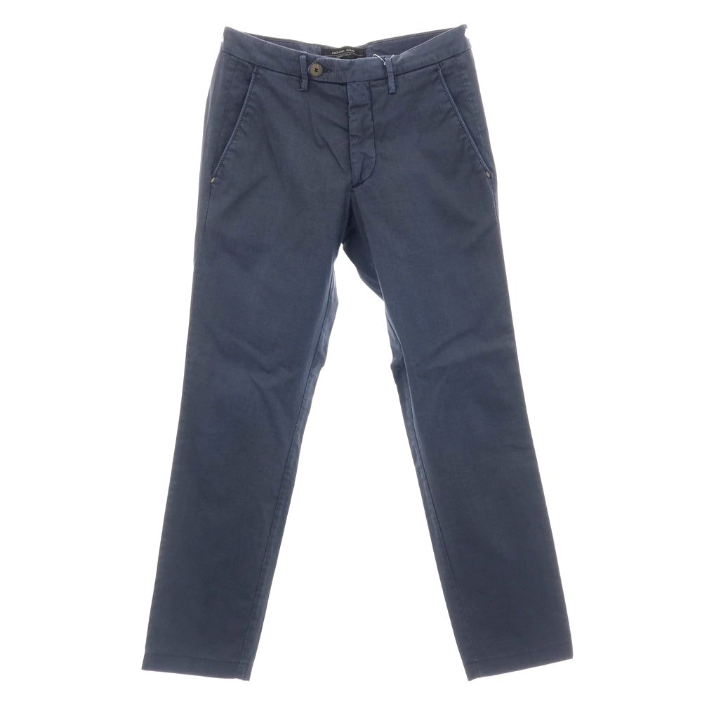 【中古】マイケル コール MICHAEL COAL LUNGO ストレッチ コットンポリエステル カジュアルスラックスパンツ ネイビー【サイズ30/44】【 状態ランクB 】【 メンズ 】