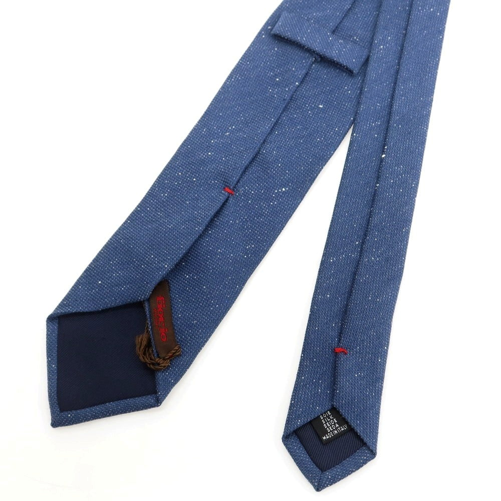 【中古】フィオリオ FIORIO シルク 無地ネクタイ ネイビーブルー系【 状態ランクA 】【 メンズ 】