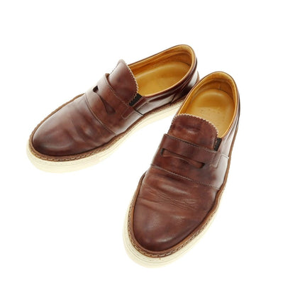 【中古】パントフォラドーロ Pantofola dOro レザー コインローファースニーカー ブラウン【 40 】【 状態ランクC 】【 メンズ 】