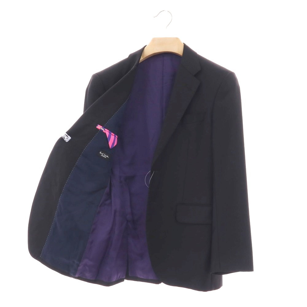 【中古】ポールスミス Paul Smith SUPER130’S ウール 2B テーラードジャケット ブラック【サイズS】【 状態ランクC 】【 メンズ 】[CPD]