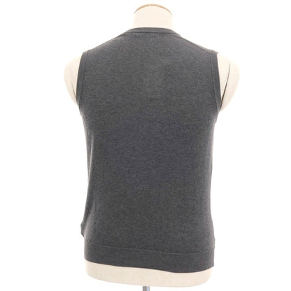 【中古】ザノーネ ZANONE ハイゲージ コットン Vネック ニットベスト グレー【サイズ44】【 状態ランクB 】【 メンズ 】