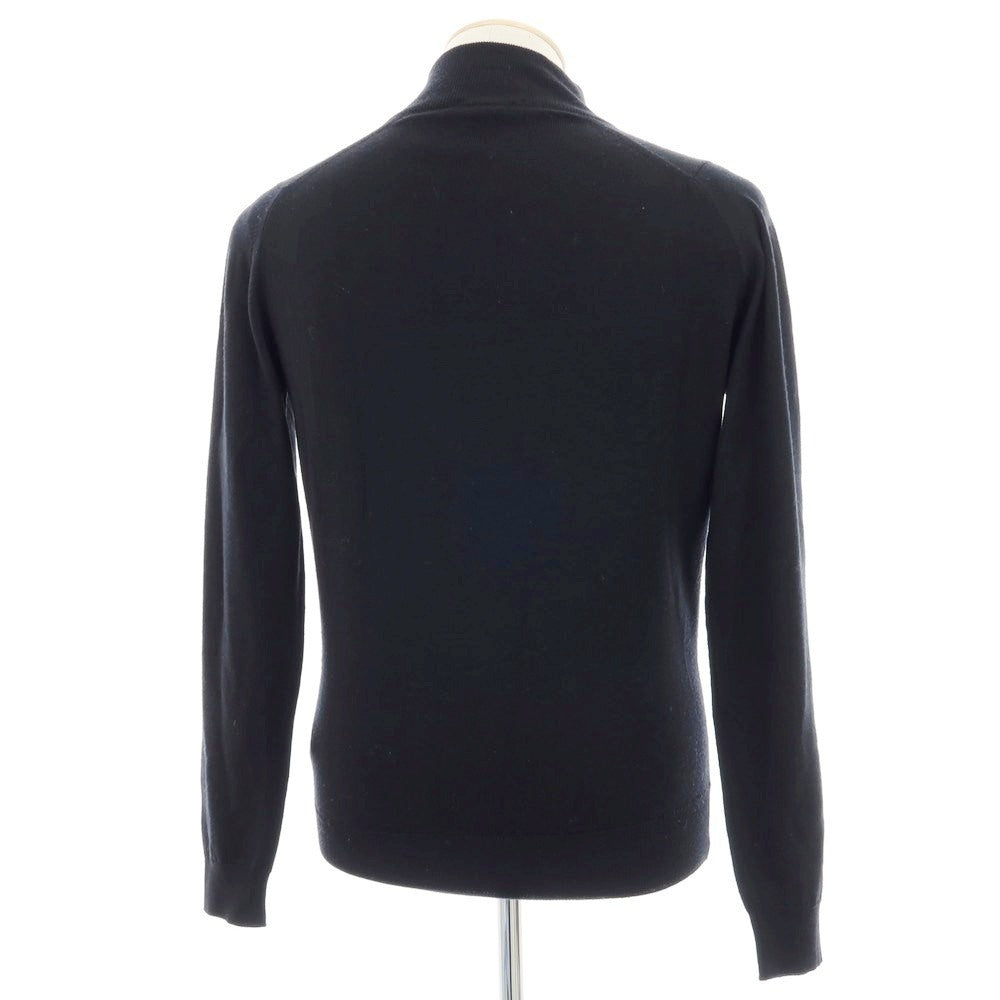 【中古】ジョンスメドレー JOHN SMEDLEY ハイゲージ ウール ダブルジップ スタンドカラー カーディガン ブラック【 S 】【 状態ランクB 】【 メンズ 】