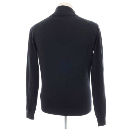 【中古】ジョンスメドレー JOHN SMEDLEY ハイゲージ ウール ダブルジップ スタンドカラー カーディガン ブラック【 S 】【 状態ランクB 】【 メンズ 】