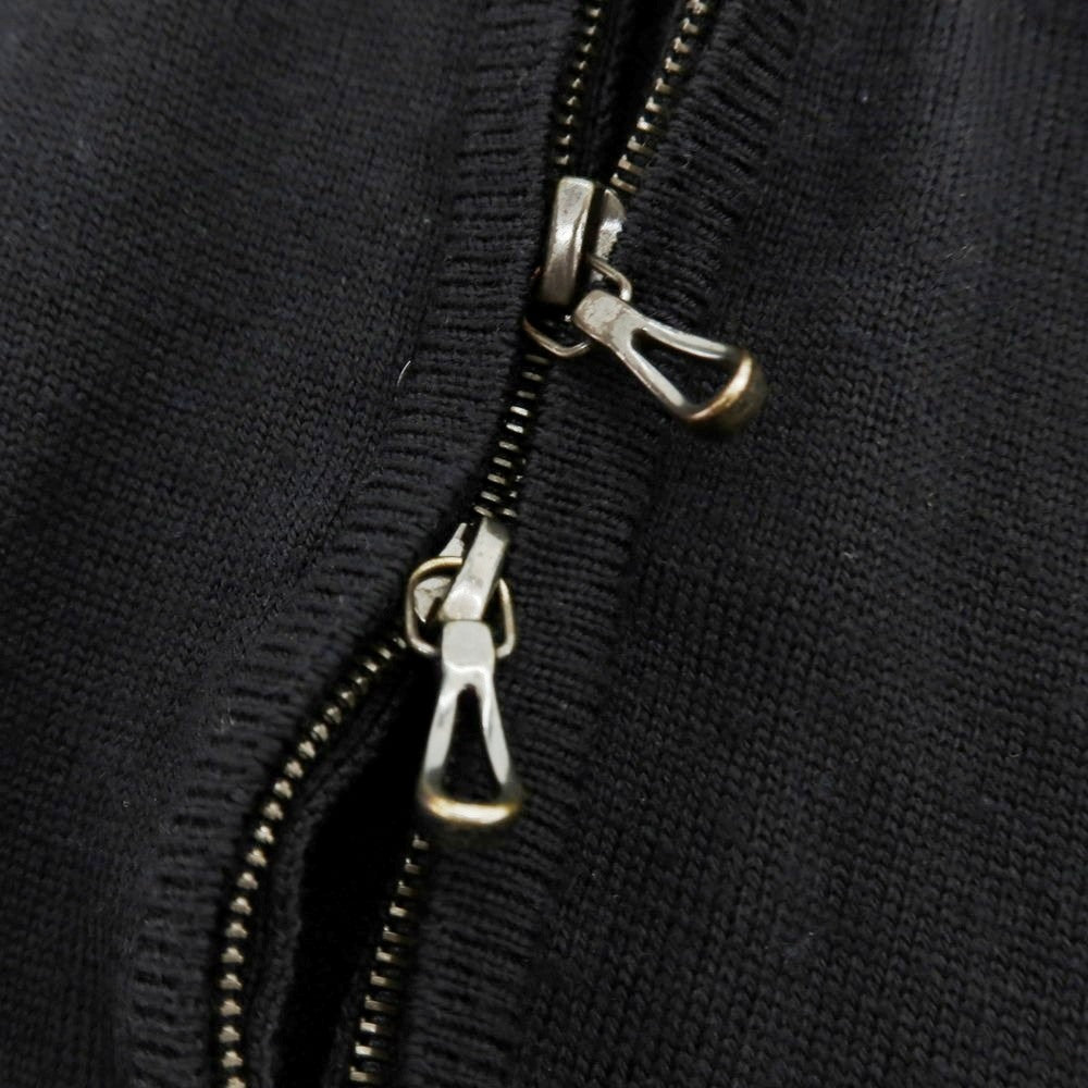 【中古】ジョンスメドレー JOHN SMEDLEY ハイゲージ ウール ダブルジップ スタンドカラー カーディガン ブラック【 S 】【 状態ランクB 】【 メンズ 】