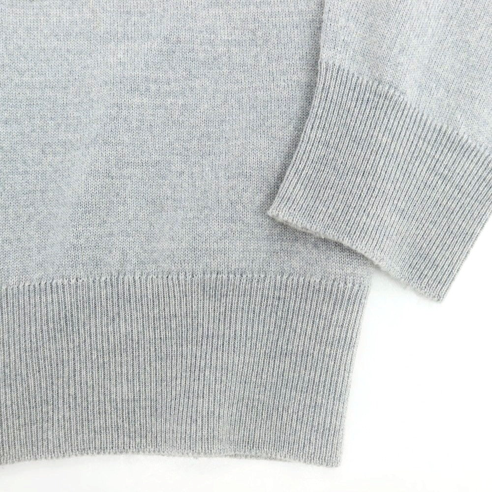 【中古】ジョンスメドレー JOHN SMEDLEY ハイゲージ ウール ダブルジップ スタンドカラー カーディガン ライトグレー【 S 】【 状態ランクB 】【 メンズ 】