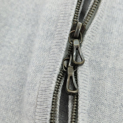 【中古】ジョンスメドレー JOHN SMEDLEY ハイゲージ ウール ダブルジップ スタンドカラー カーディガン ライトグレー【 S 】【 状態ランクB 】【 メンズ 】