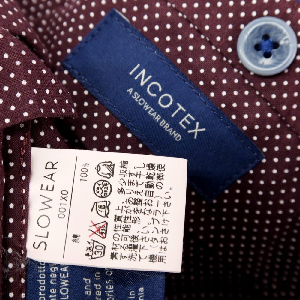 【中古】インコテックス INCOTEX コットン カジュアルスラックスパンツ ブルー【サイズ44】【 状態ランクC 】【 メンズ 】