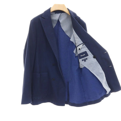 【中古】ファッソナブル Faconnable コットンポリウレタン ダブル4B テーラードジャケット ネイビー【サイズ50】【 状態ランクB 】【 メンズ 】