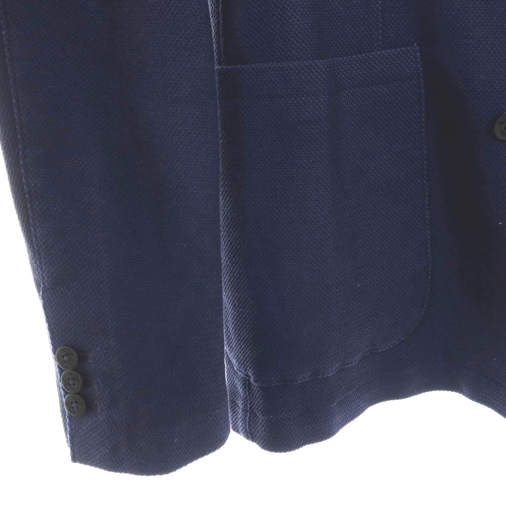 【中古】ファッソナブル Faconnable コットンポリウレタン ダブル4B テーラードジャケット ネイビー【サイズ50】【 状態ランクB 】【 メンズ 】