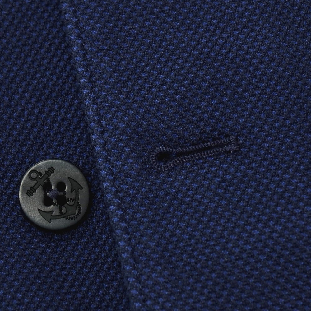 【中古】ファッソナブル Faconnable コットンポリウレタン ダブル4B テーラードジャケット ネイビー【サイズ50】【 状態ランクB 】【 メンズ 】