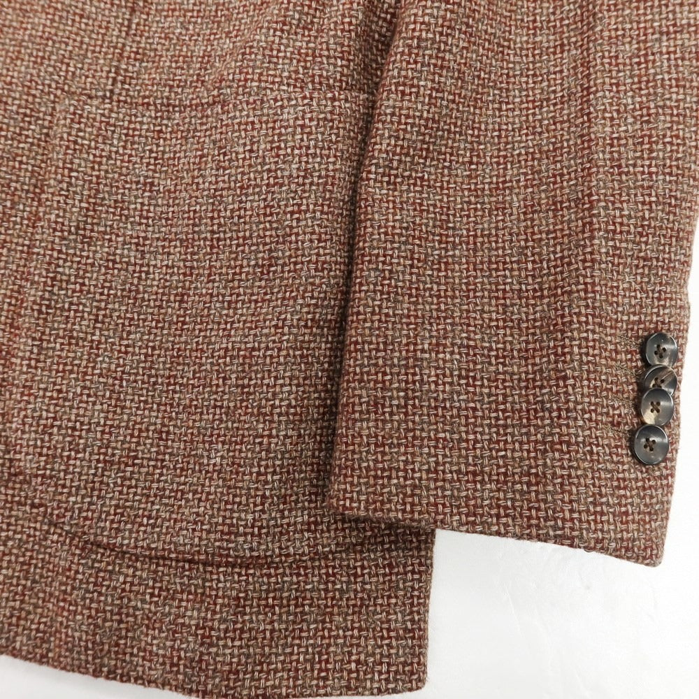 【中古】ラルディーニ LARDINI ウールポリエステルコットン 3B テーラードジャケット ブラウン【 48 】【 状態ランクA 】【 メンズ 】
