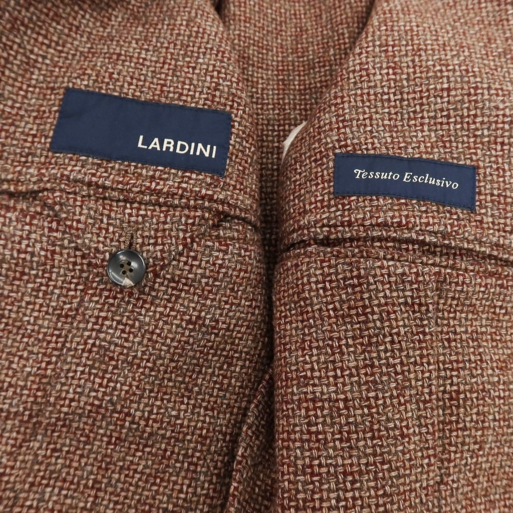 【中古】ラルディーニ LARDINI ウールポリエステルコットン 3B テーラードジャケット ブラウン【 48 】【 状態ランクA 】【 メンズ 】
