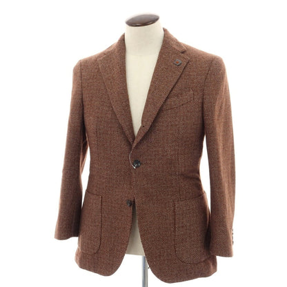 【中古】ラルディーニ LARDINI ウールポリエステルコットン 3B テーラードジャケット ブラウン【 50 】【 状態ランクA 】【 メンズ 】