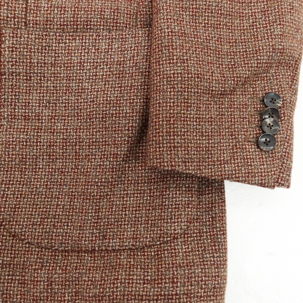 【中古】ラルディーニ LARDINI ウールポリエステルコットン 3B テーラードジャケット ブラウン【 50 】【 状態ランクA 】【 メンズ 】