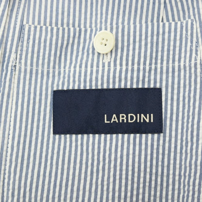 【中古】ラルディーニ LARDINI コットン サッカー ストライプ 3つボタンスーツ セットアップ ブルーxホワイト【 50 7REG 】【 状態ランクA 】【 メンズ 】 []