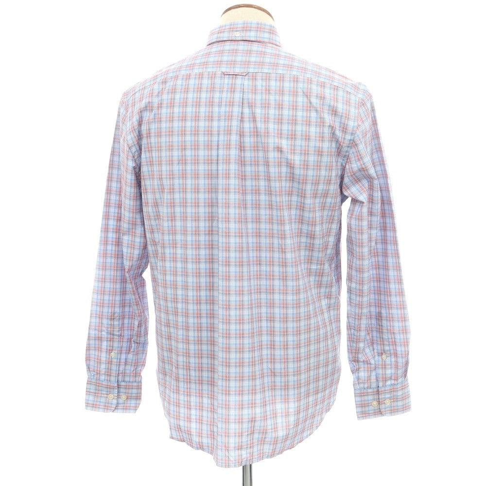 【中古】ファッソナブル Faconnable CLUB コットン チェック ボタンダウン カジュアルシャツ ブルーxホワイト【 M 】【 状態ランクA 】【 メンズ 】