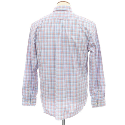 【中古】ファッソナブル Faconnable CLUB コットン チェック ボタンダウン カジュアルシャツ ブルーxホワイト【 M 】【 状態ランクA 】【 メンズ 】