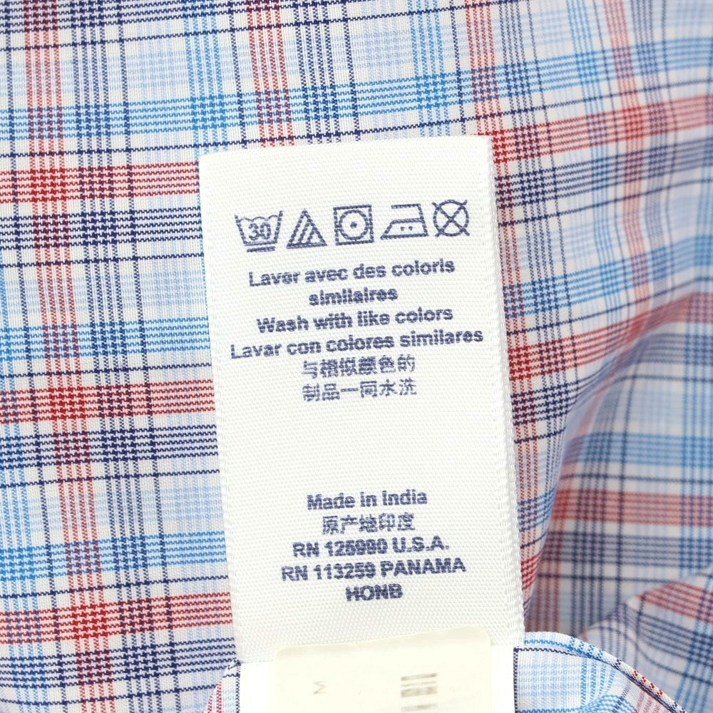 【中古】ファッソナブル Faconnable CLUB コットン チェック ボタンダウン カジュアルシャツ ブルーxホワイト【 M 】【 状態ランクA 】【 メンズ 】