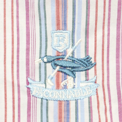 【中古】ファッソナブル Faconnable CLUB コットン マルチストライプ ボタンダウン カジュアルシャツ マルチカラー【 M 】【 状態ランクB 】【 メンズ 】