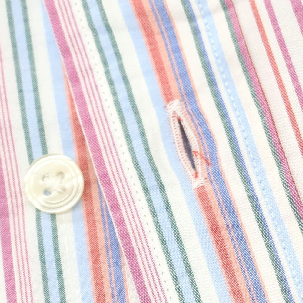 【中古】ファッソナブル Faconnable CLUB コットン マルチストライプ ボタンダウン カジュアルシャツ マルチカラー【 M 】【 状態ランクB 】【 メンズ 】