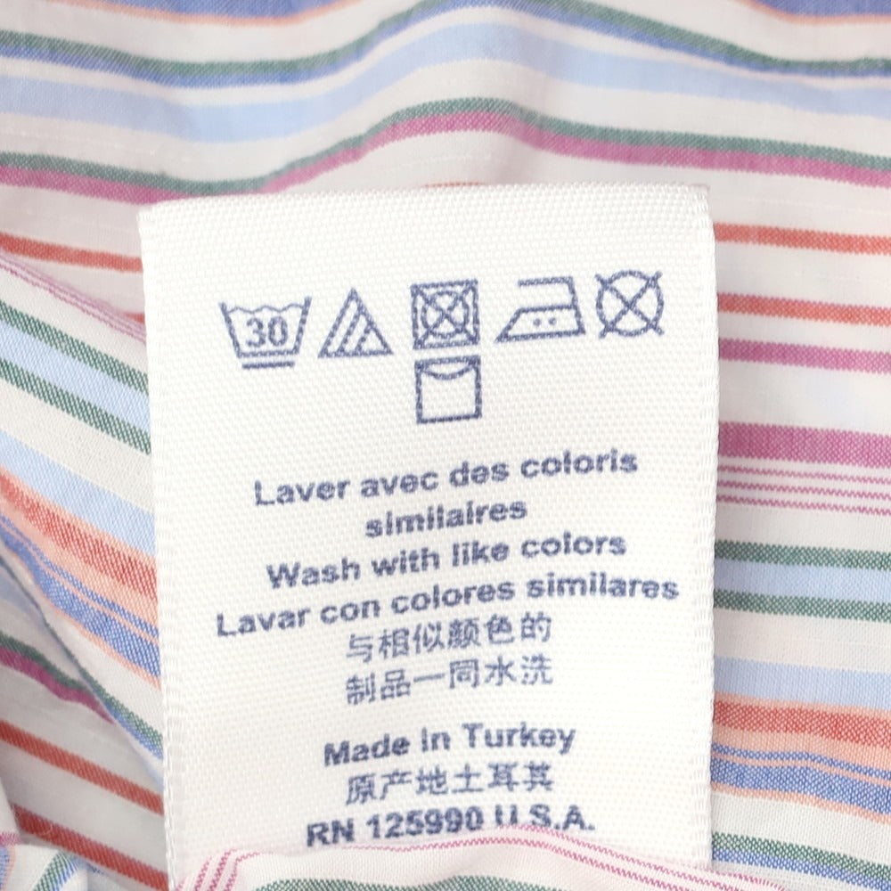 【中古】ファッソナブル Faconnable CLUB コットン マルチストライプ ボタンダウン カジュアルシャツ マルチカラー【 M 】【 状態ランクB 】【 メンズ 】