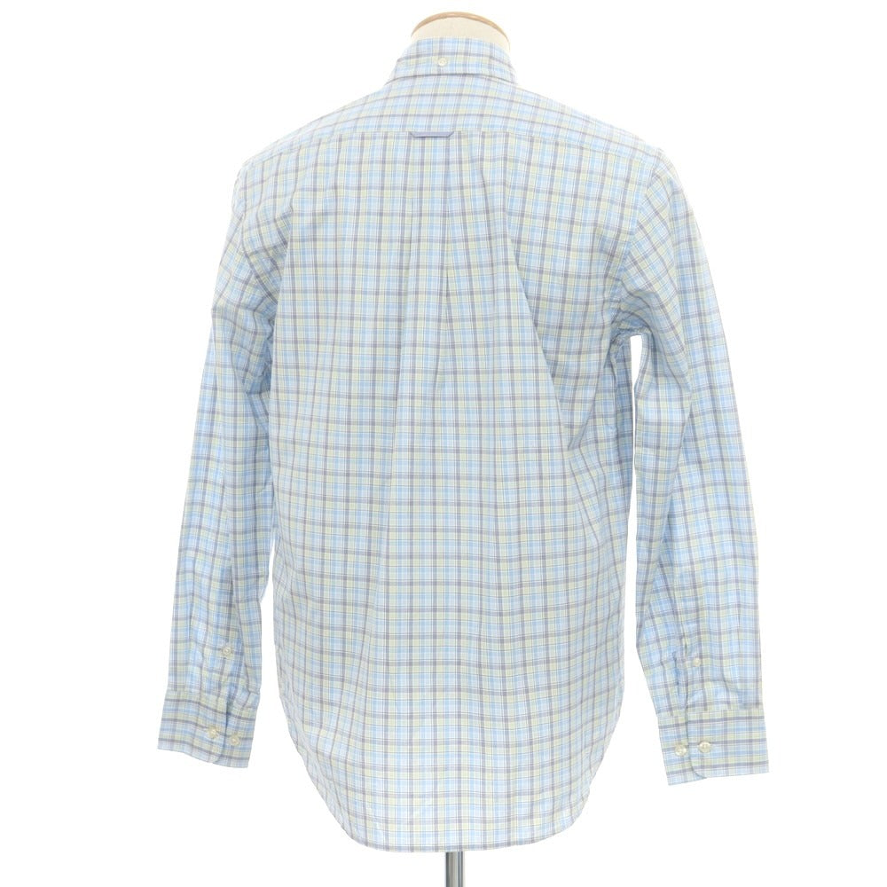 【中古】ファッソナブル Faconnable CLUB コットン チェック ボタンダウン カジュアルシャツ ブルーxライトグリーン【 S 】【 状態ランクA 】【 メンズ 】