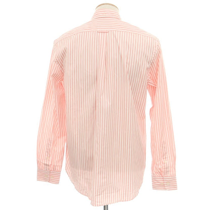 【中古】ファッソナブル Faconnable CLUB コットン ストライプ ボタンダウン カジュアルシャツ サーモンピンクxホワイト【 S 】【 状態ランクA 】【 メンズ 】