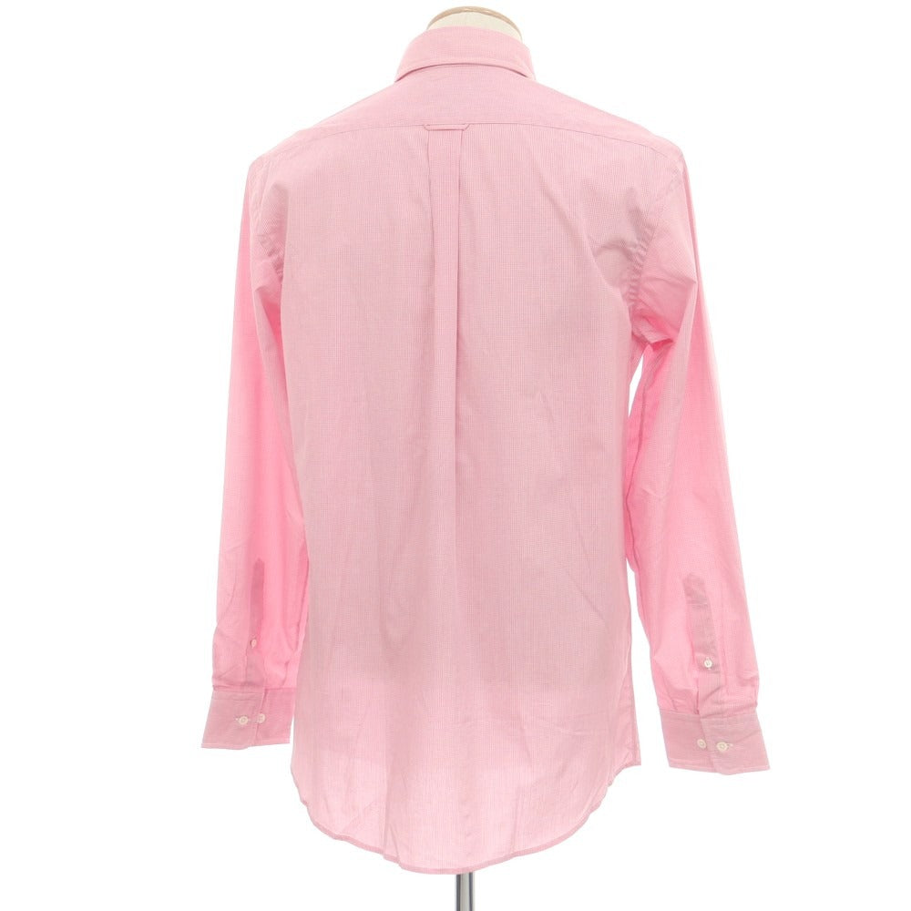 【中古】ファッソナブル Faconnable CLUB コットン チェック ボタンダウン カジュアルシャツ ピンクxホワイト【 40 】【 状態ランクA 】【 メンズ 】