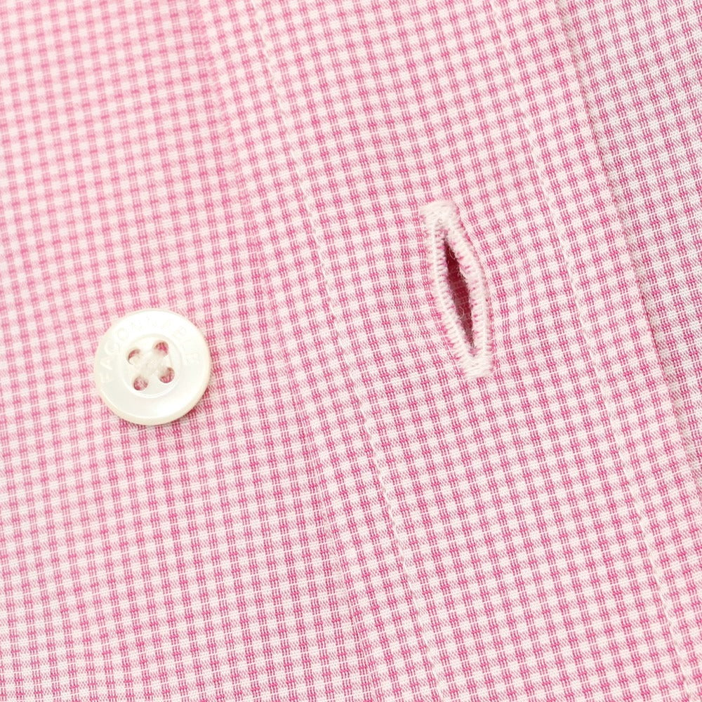 【中古】ファッソナブル Faconnable CLUB コットン チェック ボタンダウン カジュアルシャツ ピンクxホワイト【 40 】【 状態ランクA 】【 メンズ 】