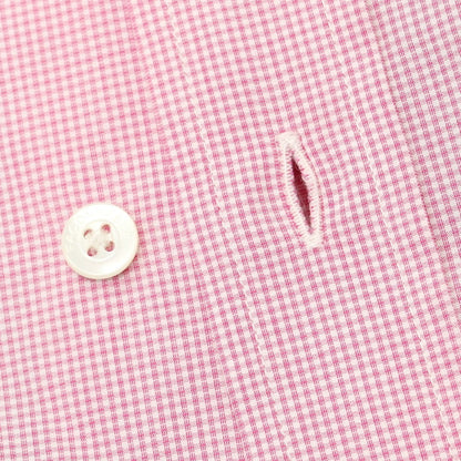 【中古】ファッソナブル Faconnable CLUB コットン チェック ボタンダウン カジュアルシャツ ピンクxホワイト【 40 】【 状態ランクA 】【 メンズ 】