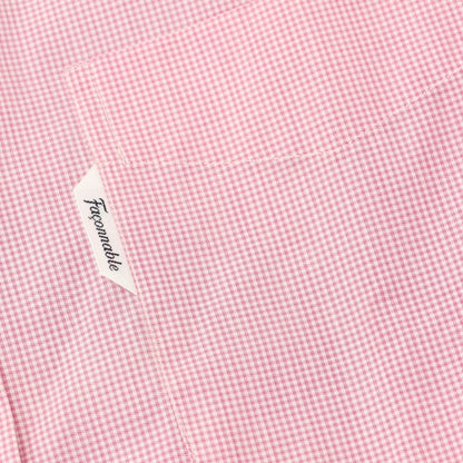 【中古】ファッソナブル Faconnable CLUB コットン チェック ボタンダウン カジュアルシャツ ピンクxホワイト【 40 】【 状態ランクA 】【 メンズ 】