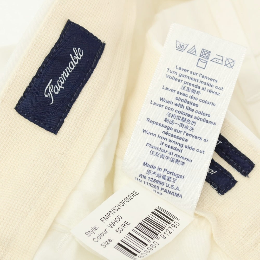【中古】ファッソナブル Faconnable ストレッチ コットン カーゴパンツ ホワイト【 50 】【 状態ランクB 】【 メンズ 】 []