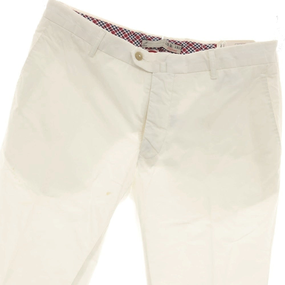 【中古】エルビーエム1911 L.B.M.1911 ストレッチ コットン カジュアルスラックスパンツ ホワイト【サイズ50】【 状態ランクC 】【 メンズ 】