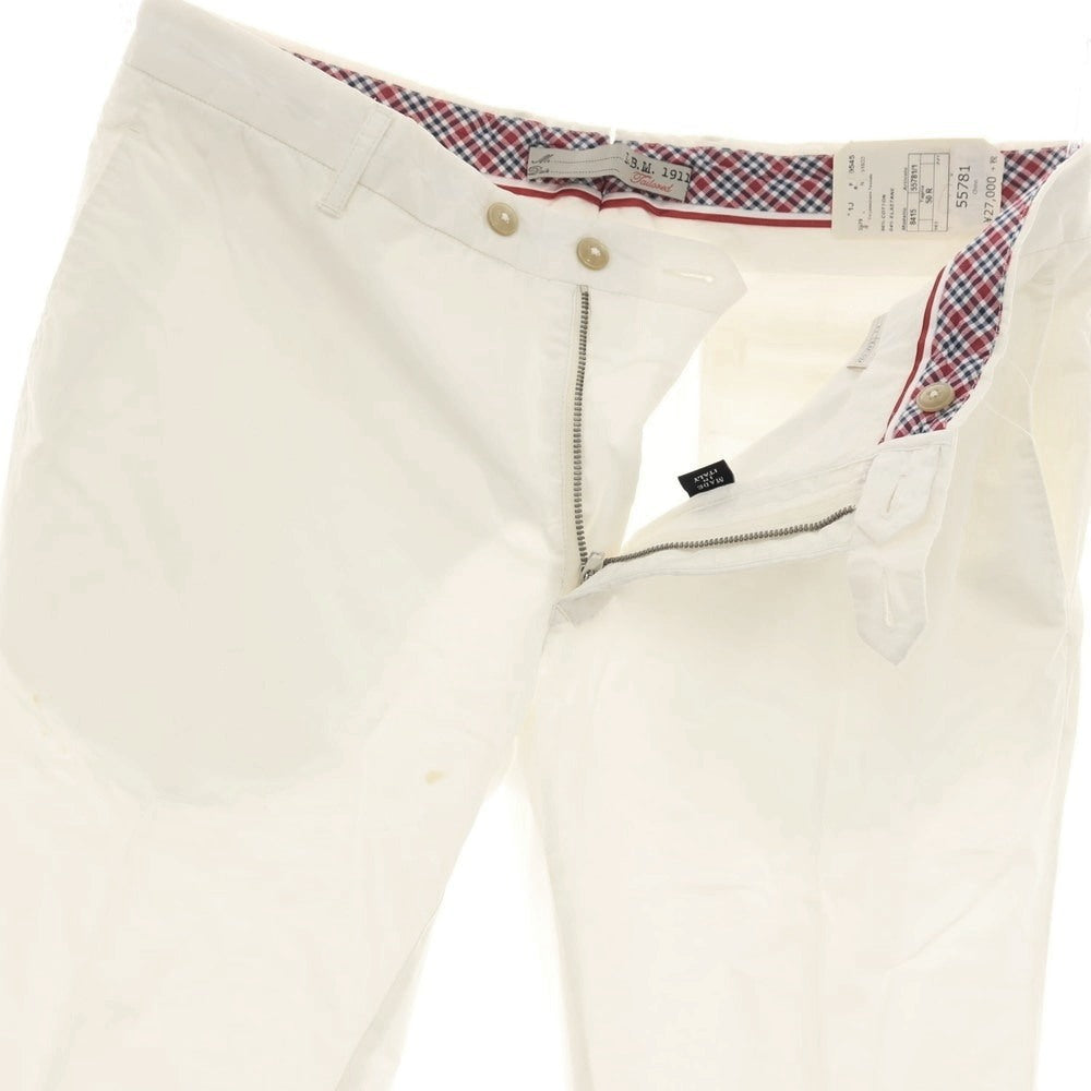 【中古】エルビーエム1911 L.B.M.1911 ストレッチ コットン カジュアルスラックスパンツ ホワイト【サイズ50】【 状態ランクC 】【 メンズ 】
