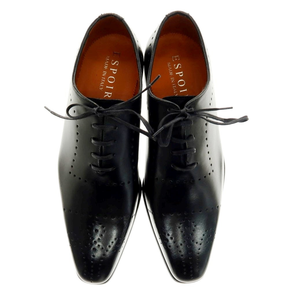 【中古】【未使用】エスポアール ESPOIR ホールカット ドレスシューズ ブラック【 41 】【 状態ランクS 】【 メンズ 】