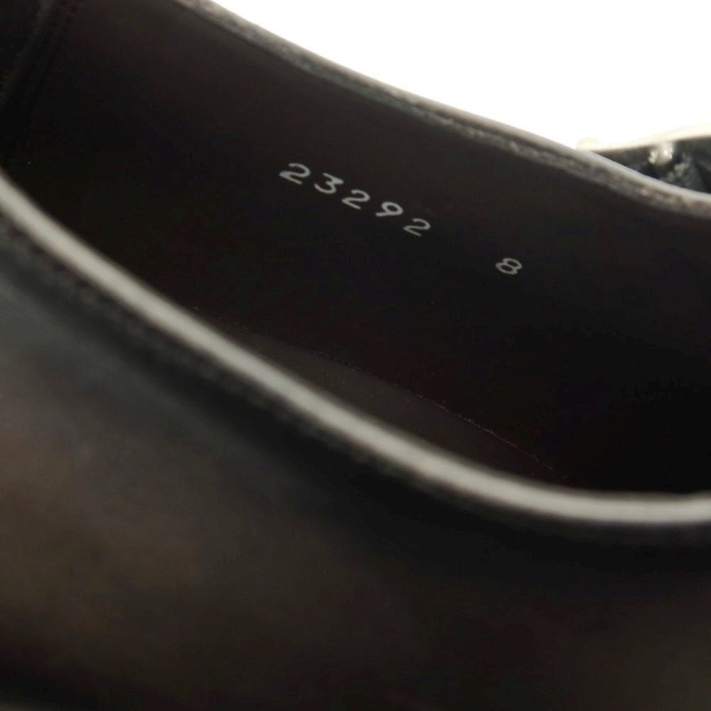 【中古】【未使用】インテレッサ INTERESSA ダブルモンク ドレスシューズ ブラックxカーキ【 8 】【 状態ランクS 】【 メンズ 】